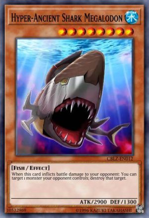 Hyper-Ancient Shark Megalodon - (Battle Pack 2 War of the Giants) - (BP02-EN121) - (Mosaic Rare)