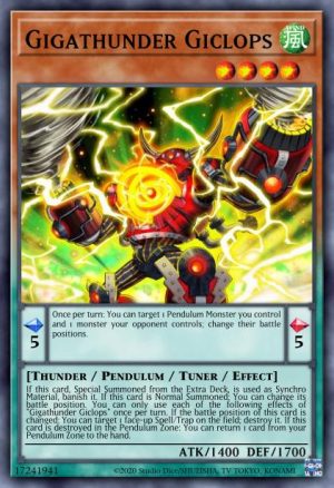 Gigathunder Giclops - (Blazing Vortex) - (BLVO-EN032) - (Common)