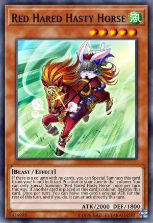Red Hared Hasty Horse - (Flames of Destruction) - (FLOD-EN034) - (Short Print)