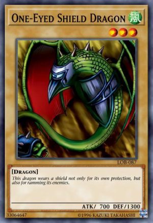 One-Eyed Shield Dragon - (Legend of Blue Eyes White Dragon) - (LOB-087) - (Common)