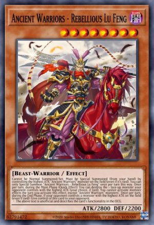 Ancient Warriors - Rebellious Lu Feng - (Blazing Vortex) - (BLVO-EN025) - (Super Rare)