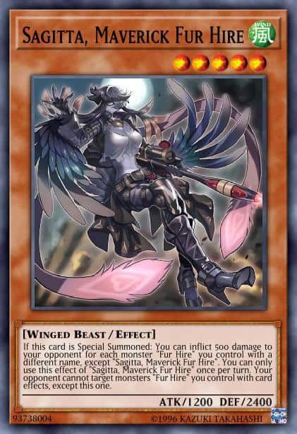 Sagitta, Maverick Fur Hire - (2019 Gold Sarcophagus Tin Mega Pack) - (MP19-EN250) - (Common)