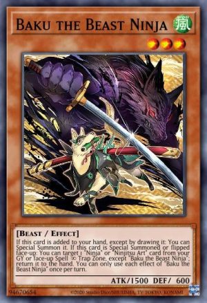 Baku the Beast Ninja - (Darkwing Blast) - (DABL-EN017) - (Super Rare)