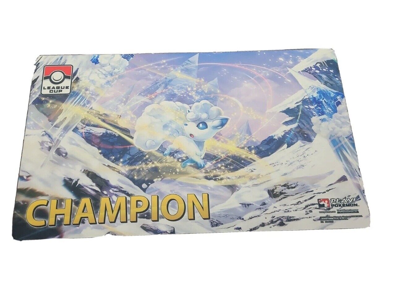 Play! Pokemon Alolan Vulpix League Cup Champion Playmat 2023