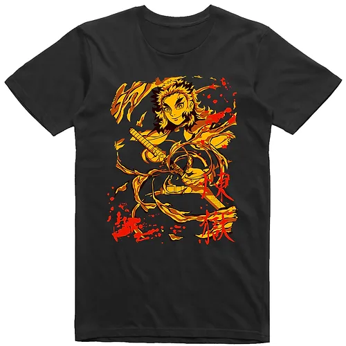 Rengoku Splatter Short-Sleeved T-Shirt