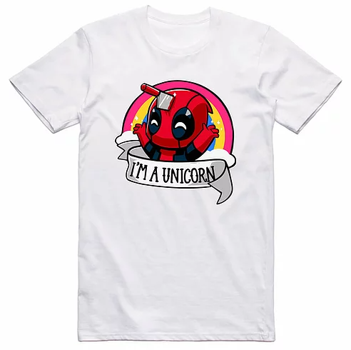 Deadpool Unicorn T-Shirt White